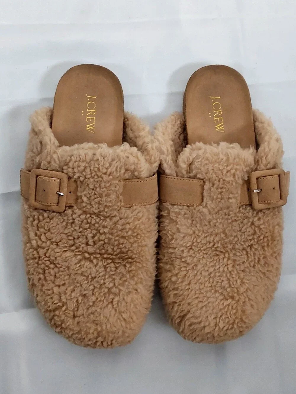 J Crew Buckle clog slippers